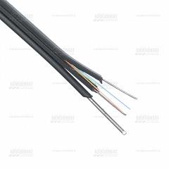 Оптический дроп кабель для подвеса, 1 волокно G652D, 0.9кН, проволока 0.45 и 1.0мм, CO-FTTHS1-2
