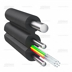 Оптический дроп кабель для подвеса, 8 волокон G652D, 0.9кН, проволока 0.45 и 1.0мм, CO-FTTHS8-2