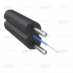Оптический дроп кабель, 1 волокно G652, 0.4кН, стальная проволока, CO-FTTH1-2