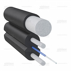 Оптический дроп кабель для подвеса, 1 волокно G657, 1.2кН, диэлектрический FRP 0.5 и 1.8мм, CO-FTTHVS1-4