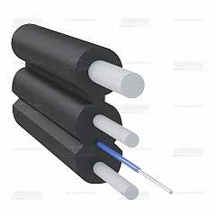 Оптический дроп кабель для подвеса, 1 волокно G657, 0.4кН, диэлектрический FRP 0.45 и 1.0мм, CO-FTTHS1-4